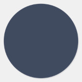 Autocollant rond bleu nuit foncé (Devant)