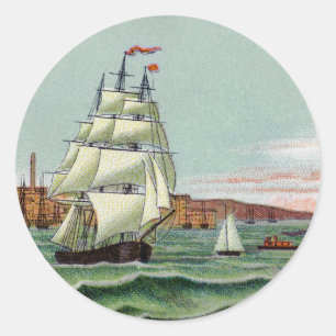 Autocollant rond Block Island