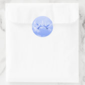 Autocollant rond "Blue Willow Doves" ~ 1,5" (Sac)
