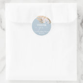 Autocollant rond Boho Pampas Baby shower en laiton (Sac)