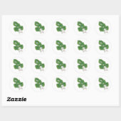 Autocollant rond bouclé en persil (Feuille)