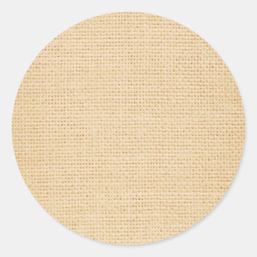 Autocollant rond Burlap vintage (Devant)