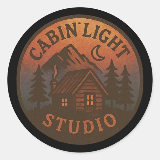Autocollant rond CabinLight Studio (Devant)