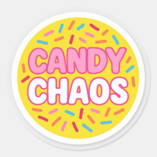 Autocollant Rond Candy Chaos
