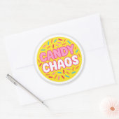 Autocollant Rond Candy Chaos (Enveloppe)