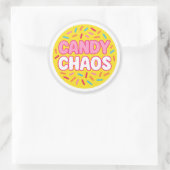 Autocollant Rond Candy Chaos (Sac)