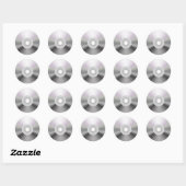 Autocollant rond CD audio (Feuille)