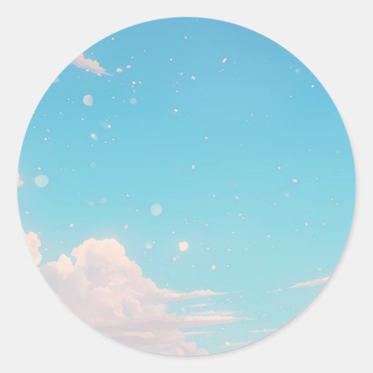 Autocollant Rond Ciel Bleu (Devant)