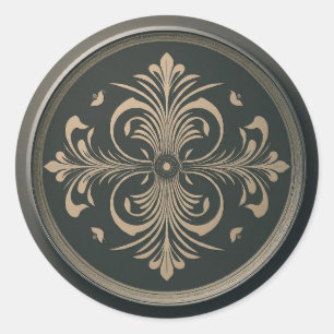 Autocollant rond classique