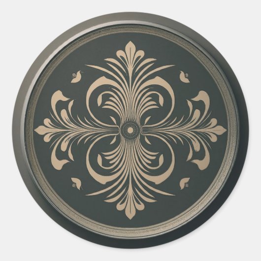 Autocollant rond classique (Devant)