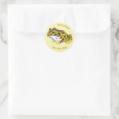 autocollant rond classique à cornes pac-man (Sac)