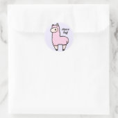 Autocollant rond classique Alpaca fluff (Sac)