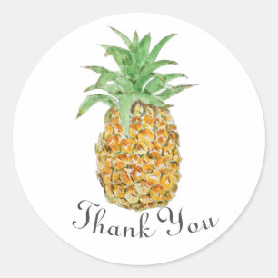 autocollant rond classique ananas