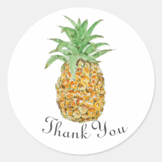 autocollant rond classique ananas