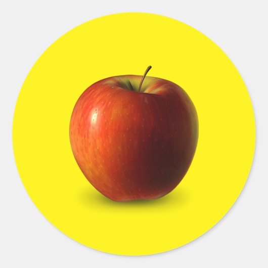Autocollant rond classique Apple (Devant)