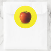 Autocollant rond classique Apple (Sac)
