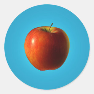 Autocollant rond classique Apple