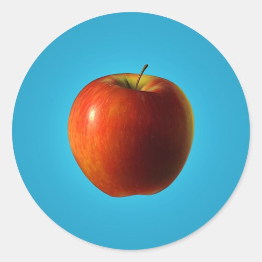 Autocollant rond classique Apple (Devant)