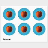 Autocollant rond classique Apple (Feuille)