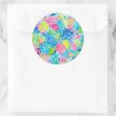 Autocollant rond classique au graphisme élégant (Sac)