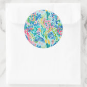 Autocollant rond classique au graphisme élégant (Sac)