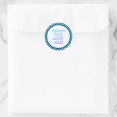 Autocollant Rond Classique avec Bordure et Logo d' (Sac)