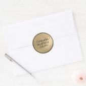 Autocollant rond classique avec monogramme de témo (Enveloppe)