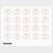 Autocollant Rond Classique Bébé Fait Doux Ruban Ro (Feuille)