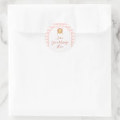 Autocollant Rond Classique Bébé Fait Doux Ruban Ro (Sac)