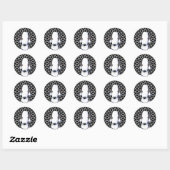 Autocollant rond classique Bedlington Terrier (Feuille)