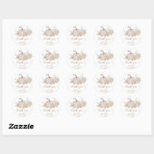 Autocollant rond classique Boho citrouille de reme (Feuille)