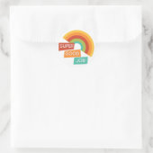 Autocollant Rond Classique Bon Travail Enseignant (Sac)