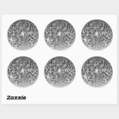 Autocollant Rond Classique - Boule Disco Rétro 70 (Feuille)