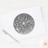 Autocollant Rond Classique - Boule Disco Rétro 70 (Enveloppe)
