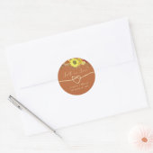 Autocollant Rond Classique Cadeau de Mariage Tombe (Enveloppe)