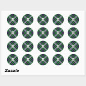 Autocollant rond classique Clan MacKenzie Robe Tar (Feuille)