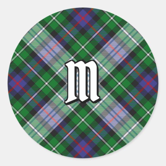 Autocollant rond classique Clan MacKenzie Robe Tar (Devant)