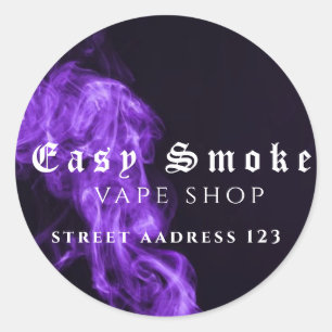 Autocollant Rond Classique Corolful Smoke Vape Sho