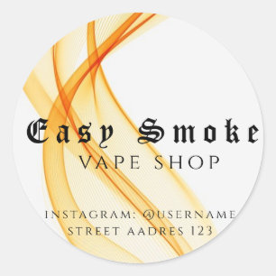 Autocollant Rond Classique Corolful Smoke Vape Sho
