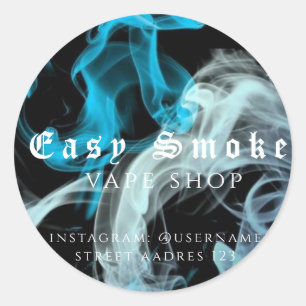Autocollant Rond Classique Corolful Smoke Vape Sho