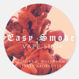 Autocollant Rond Classique Corolful Smoke Vape Sho
