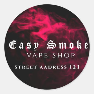 Autocollant Rond Classique Corolful Smoke Vape Sho