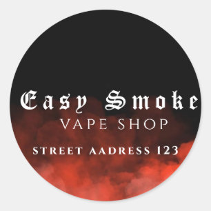 Autocollant Rond Classique Corolful Smoke Vape Sho