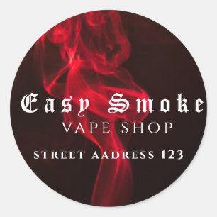Autocollant Rond Classique Corolful Smoke Vape Sho