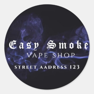 Autocollant Rond Classique Corolful Smoke Vape Sho