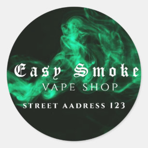 Autocollant Rond Classique Corolful Smoke Vape Sho