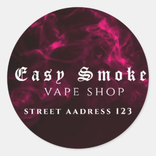Autocollant Rond Classique Corolful Smoke Vape Sho