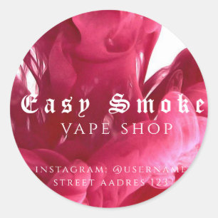 Autocollant Rond Classique Corolful Smoke Vape Sho