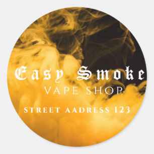 Autocollant Rond Classique Corolful Smoke Vape Sho