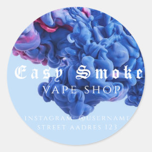 Autocollant Rond Classique Corolful Smoke Vape Sho